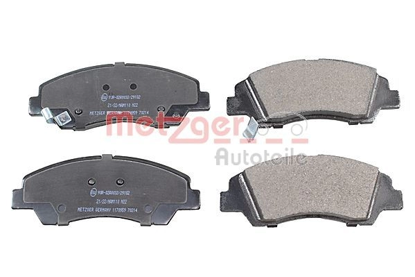 Тормозные колодки дисковые, комплект METZGER 1170959 BD KA8L 1440428798 - Изображение 1