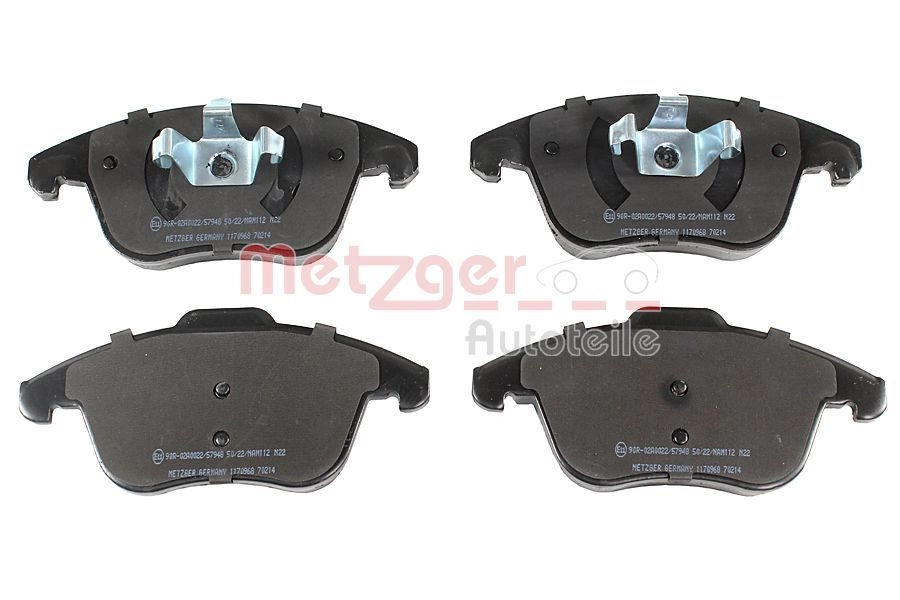 Тормозные колодки дисковые, комплект METZGER LA J7B8 1440428807 1170968 - Изображение 1