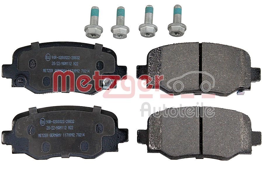 Тормозные колодки дисковые, комплект METZGER 1440428829 1170992 A36 3Q изображение 0