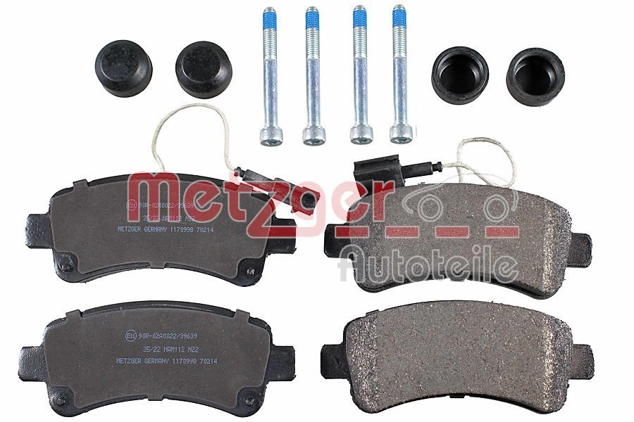 Тормозные колодки дисковые, комплект METZGER 1440428833 5H JK2 1170998