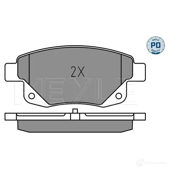 Тормозные колодки дисковые, комплект MEYLE 2 4486 1407825 MBP0816PD 025 244 8617/PD изображение 1