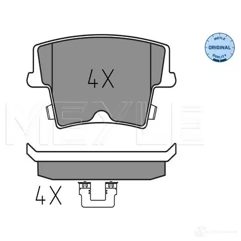 Тормозные колодки дисковые, комплект MEYLE 24163 7964 D1057 025 241 6318 1407719 изображение 0