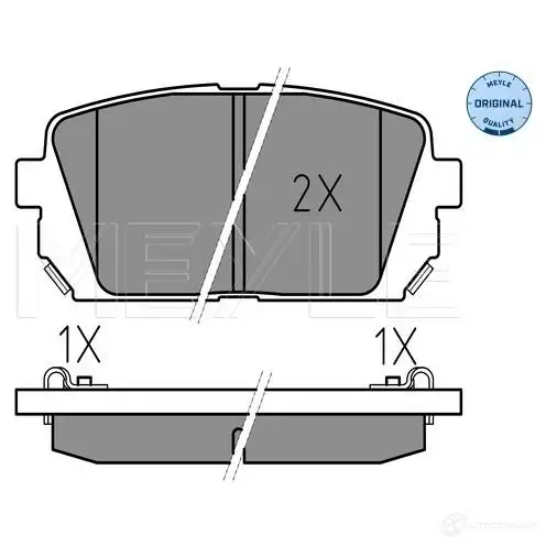 Тормозные колодки дисковые, комплект MEYLE 025 244 9116/W 24492 2449 1 1407829 изображение 0