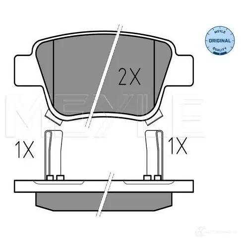 Тормозные колодки дисковые, комплект MEYLE 1407519 MBP0407 2 3620 025 236 2016/W - Изображение 1
