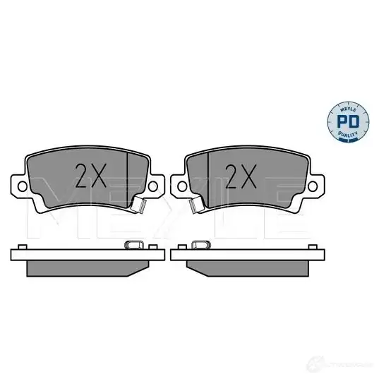 Тормозные колодки дисковые, комплект MEYLE 1407595 238 16 025 238 1616/PD MBP1589PD