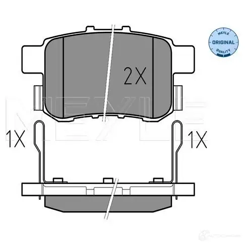 Тормозные колодки дисковые, комплект MEYLE 24661 1407803 025 244 3514/W 24 435 - Изображение 1