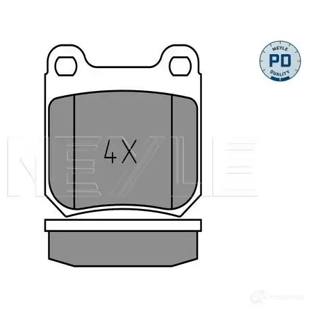 Тормозные колодки дисковые, комплект MEYLE 025 210 5015/PD 210 50 1407031 MBP0068PD изображение 0