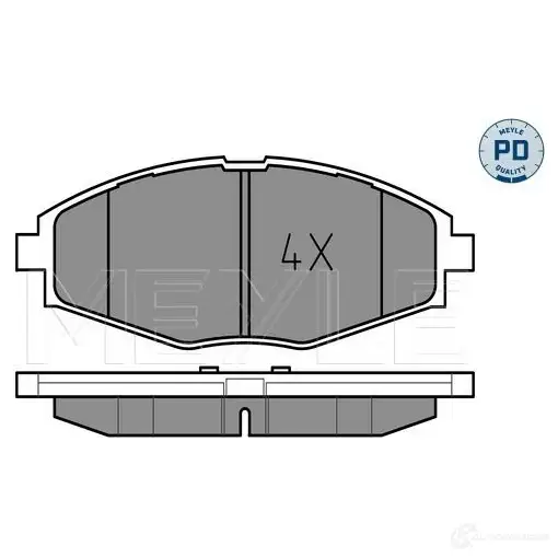 Тормозные колодки дисковые, комплект MEYLE MBP0299PD 1407360 025 232 4117/PD 23 241 изображение 0
