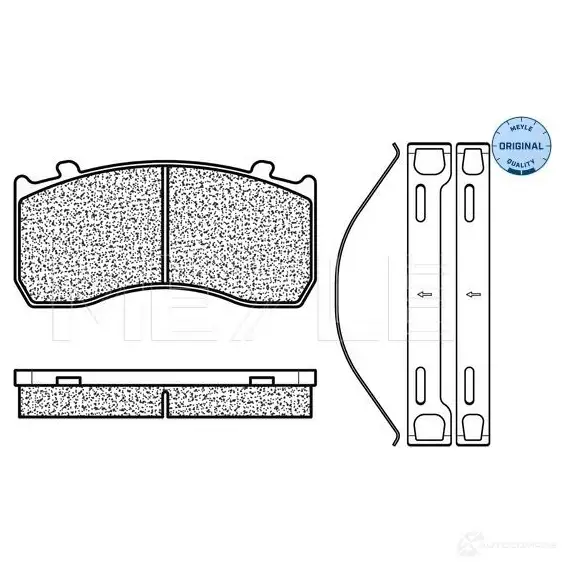Тормозные колодки дисковые, комплект MEYLE 29116 025 290 4827 1408043 291 15 изображение 1