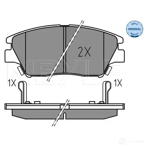 Тормозные колодки дисковые, комплект MEYLE 1437614343 VQ RXK 025 225 9018 - Изображение 1