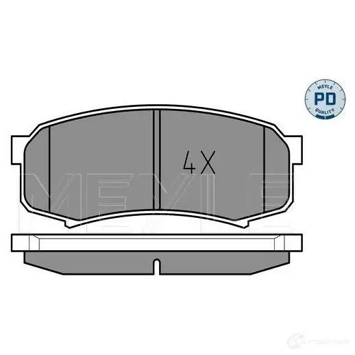 Тормозные колодки дисковые, комплект MEYLE MBP1582PD 1407257 025 219 4715/PD 2194 7 изображение 0