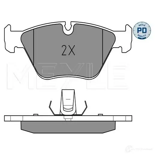 Тормозные колодки, комплект MEYLE 1407328 231 57 0252315716pd MBP0275PD