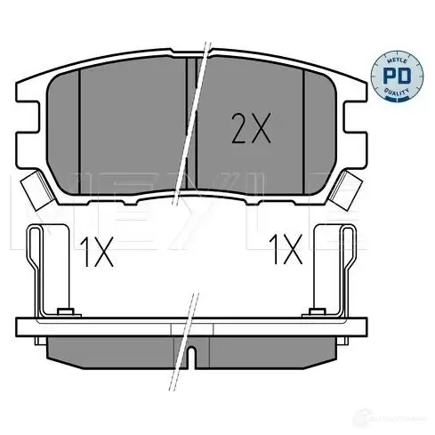Тормозные колодки дисковые, комплект MEYLE 21 840 025 218 4014/PD 1407209 21841 - Изображение 1