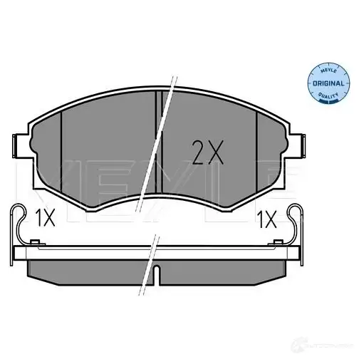 Тормозные колодки дисковые, комплект MEYLE 2172 5 025 217 2517/W 1407191 MBP0190 - Изображение 1