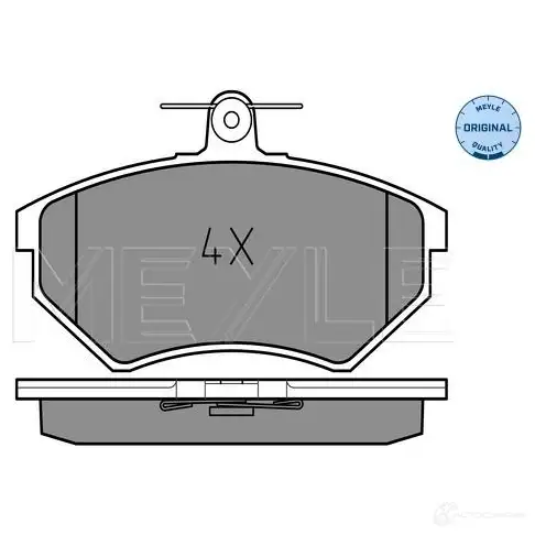 Тормозные колодки дисковые, комплект MEYLE MBP0010 025 201 6816 20 168 1406941