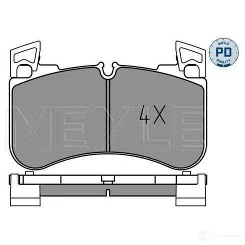 Тормозные колодки дисковые, комплект MEYLE 025 205 8117/PD 1437615188 YWS0 DB