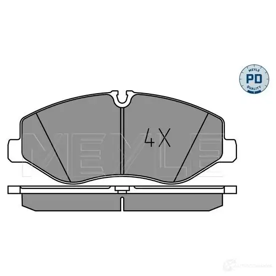 Тормозные колодки дисковые, комплект MEYLE S1YAQV 3 1437615250 025 220 6221/PD
