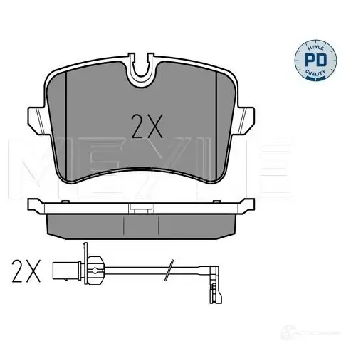 Тормозные колодки дисковые, комплект MEYLE 25214 1407872 2 4606 025 246 0617/PD - Изображение 1