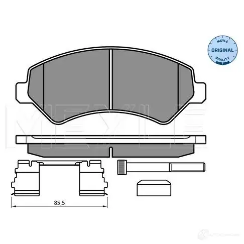 Тормозные колодки дисковые, комплект MEYLE 2 4466 025 244 6619/W2 1407811 24467 изображение 0