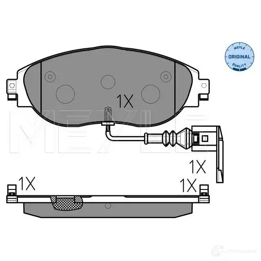 Тормозные колодки дисковые, комплект MEYLE 2 4738 025 251 1720/W 25217 1407963 изображение 0