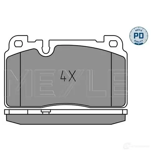 Тормозные колодки дисковые, комплект MEYLE 025 256 4317/PD 1437615478 MC4M HX изображение 0