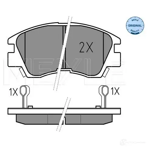 Тормозные колодки дисковые, комплект MEYLE 025 213 7316/W 2 1373 1407092 MBP0119 - Изображение 1