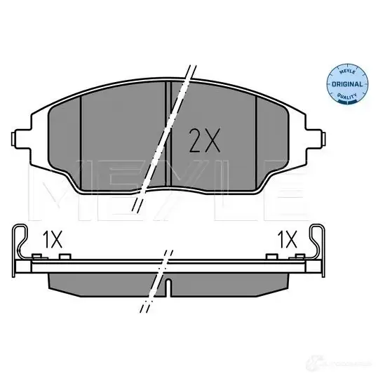 Тормозные колодки дисковые, комплект MEYLE 2572 2 25723 025 257 2218 1408025 изображение 0