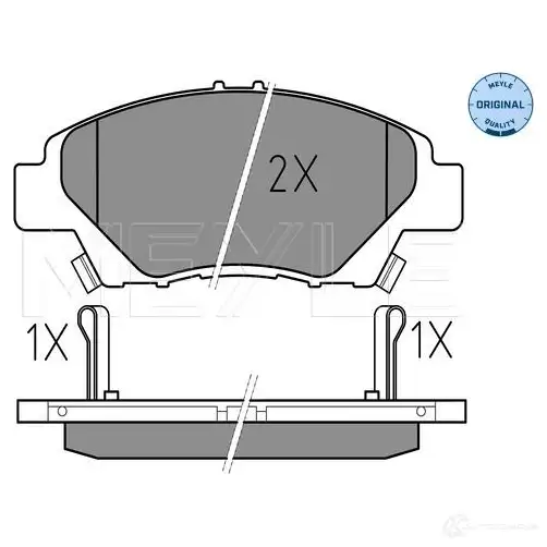 Тормозные колодки дисковые, комплект MEYLE 24980 025 249 7915/W 2497 9 1407937 изображение 0