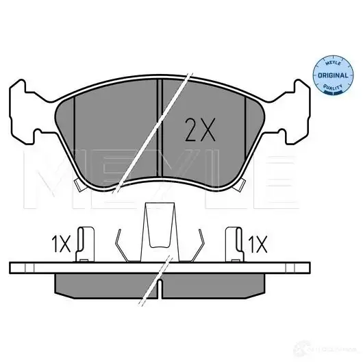 Тормозные колодки дисковые, комплект MEYLE 025 219 7617/W MBP0239 1407261 2197 5 - Изображение 1
