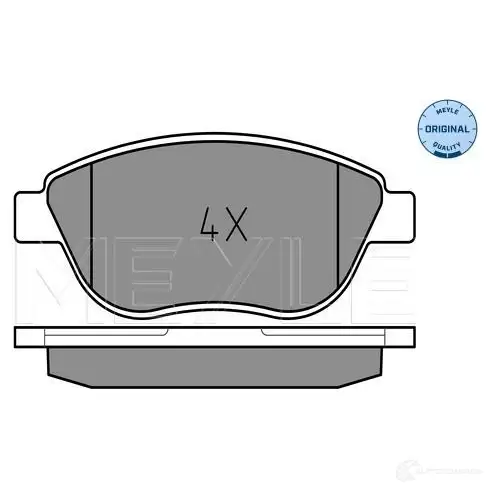 Тормозные колодки дисковые, комплект MEYLE MBP0424 2 3708 025 237 0819 1407543