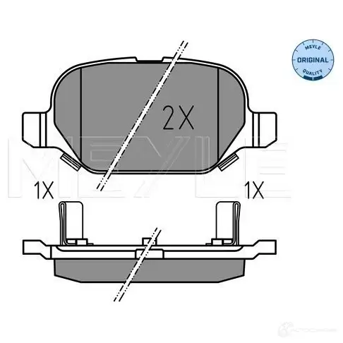 Тормозные колодки дисковые, комплект MEYLE RAXZC S 025 254 1014 1437615429 изображение 0