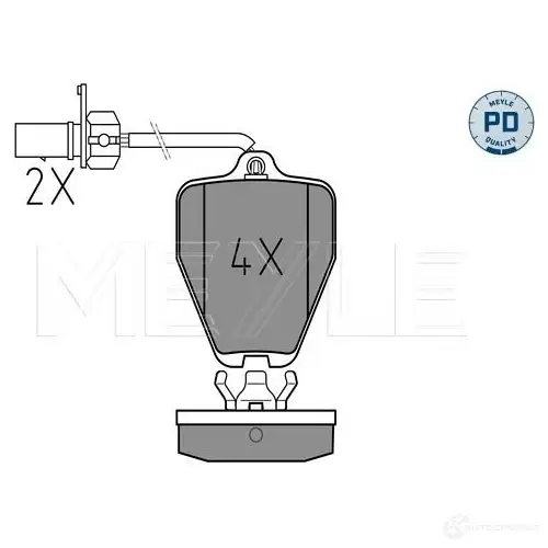 Тормозные колодки дисковые, комплект MEYLE 025 214 5418/PD MBP0766PD 1407111 2 1454 изображение 0