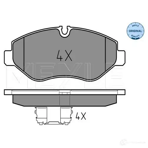 Тормозные колодки дисковые, комплект MEYLE MBP0725 025 291 9220 2919 2 1408081 изображение 0