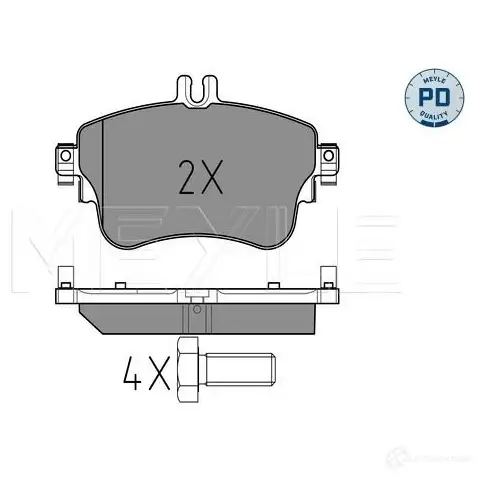 Тормозные колодки дисковые, комплект MEYLE MBP0841PD 025 253 2619/PD 1407997 2532 6 - Изображение 1
