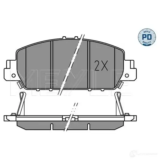 Тормозные колодки дисковые, комплект MEYLE 025 257 9216/PD 1437616037 P24 O4 - Изображение 1