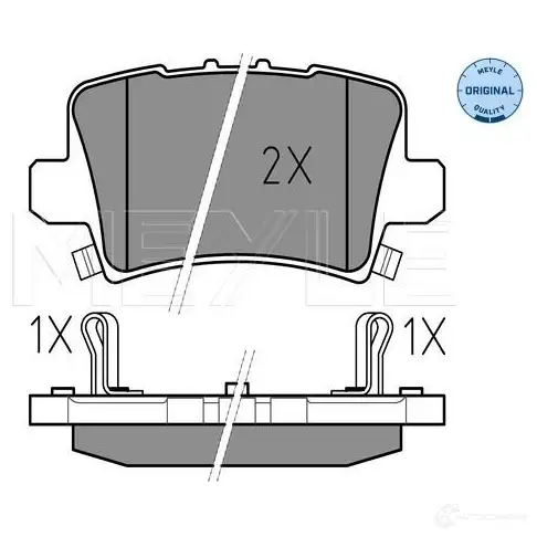 Тормозные колодки дисковые, комплект MEYLE 2408 6 24518 025 240 8615/W 1407695 - Изображение 1