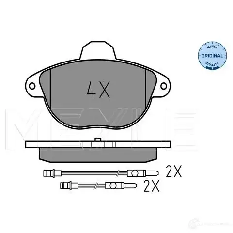 Тормозные колодки дисковые, комплект MEYLE 025 231 4617/W 1407324 MBP0273 231 46 изображение 0