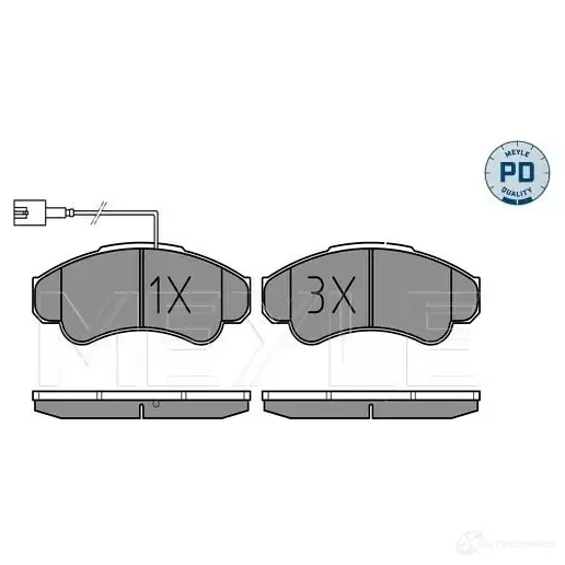 Тормозные колодки дисковые, комплект MEYLE MBP1668PD 23 919 025 239 1919/PD 1407624 - Изображение 1