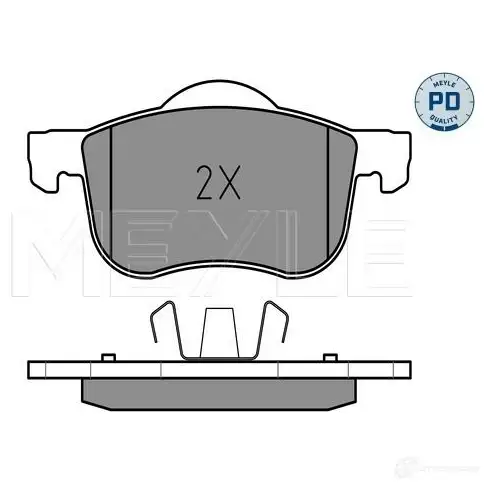 Тормозные колодки дисковые, комплект MEYLE 23074 025 230 7318/PD 1407296 23 073 - Изображение 1