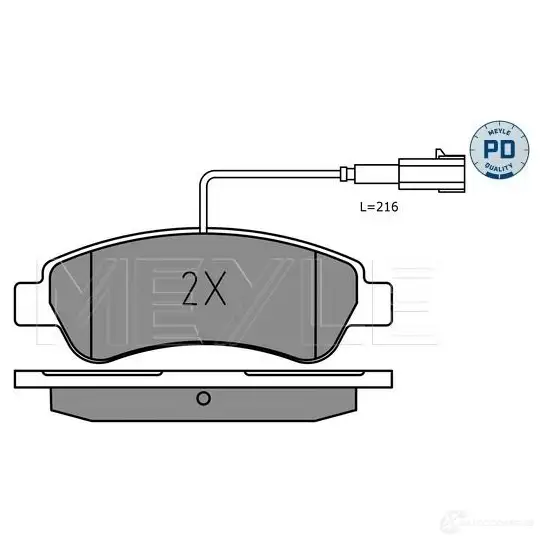 Тормозные колодки дисковые, комплект MEYLE 025 220 4119/PD 1437616327 I 5E9X5 - Изображение 1
