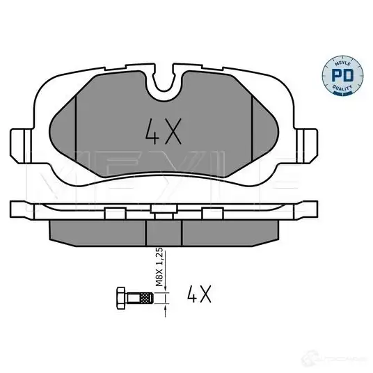 Тормозные колодки дисковые, комплект MEYLE 025 241 9217/PD SN1 GKO 1437616428