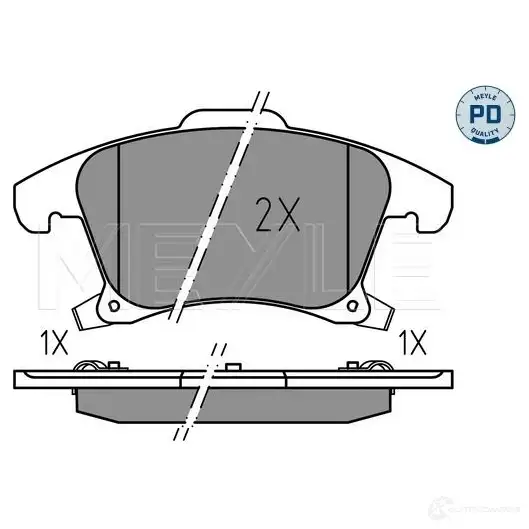 Тормозные колодки дисковые, комплект MEYLE 1437615659 13 XCN 025 222 6920/PD изображение 1