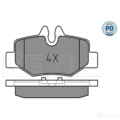 Тормозные колодки дисковые, комплект MEYLE 025 240 0817/PD MBP0501PD 24 008 1407669