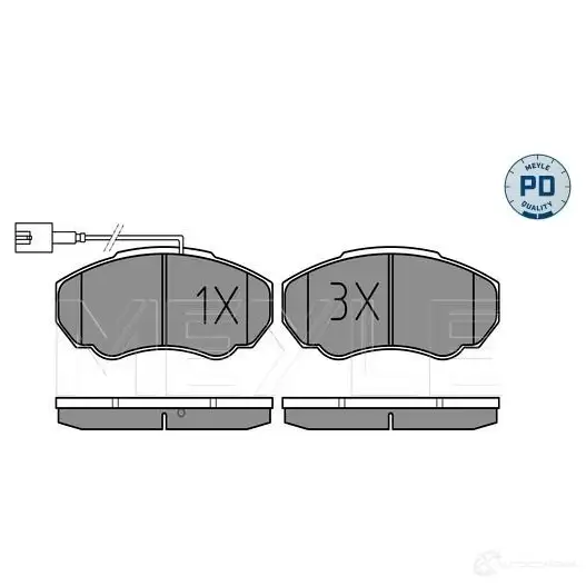Тормозные колодки дисковые, комплект MEYLE 025 239 1719/PD 2391 7 MBP0807PD 1407622 изображение 0