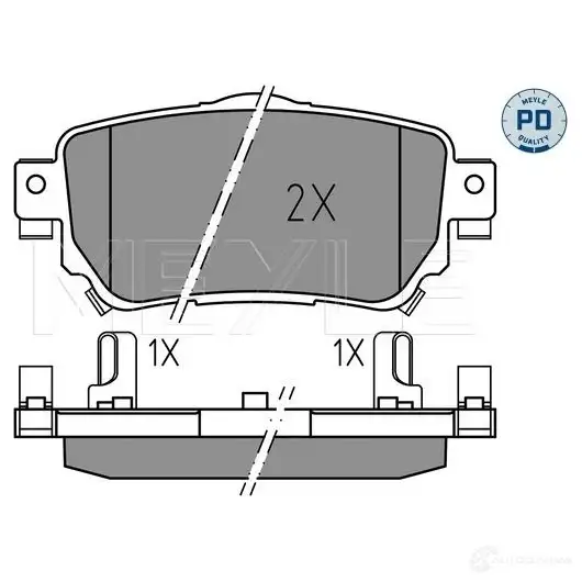 Тормозные колодки дисковые, комплект MEYLE 025 259 6515/PD 25965 25966 1408034 - Изображение 1