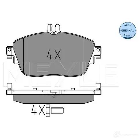 Тормозные колодки дисковые, комплект MEYLE MBP0673 1407923 24 869 025 248 6919
