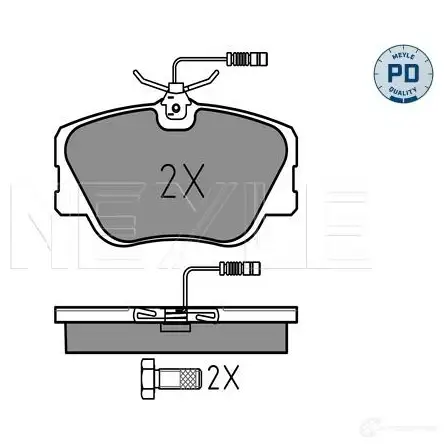 Тормозные колодки дисковые, комплект MEYLE 025 209 4119-1/PD 209 41 21028 1407008 - Изображение 1