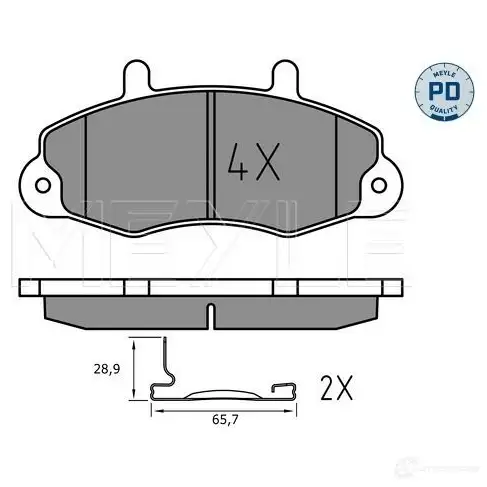 Тормозные колодки дисковые, комплект MEYLE MBP0138PD 025 214 7018/PD 214 70 1407119