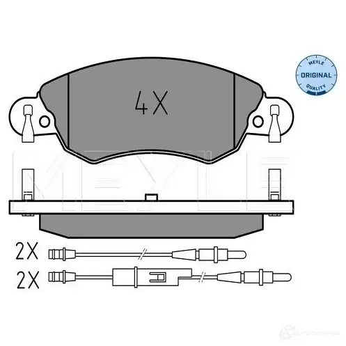 Тормозные колодки дисковые, комплект MEYLE MBP0307 2327 6 1407373 025 232 7617/W
