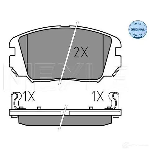 Тормозные колодки дисковые, комплект MEYLE 24376 025 246 1817/W 1407875 24375 - Изображение 1